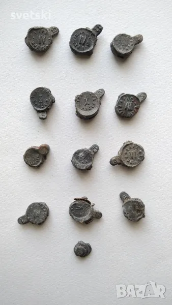 Колекция стари оловни ЖП печати - пощенски / транспортни пломби , снимка 1