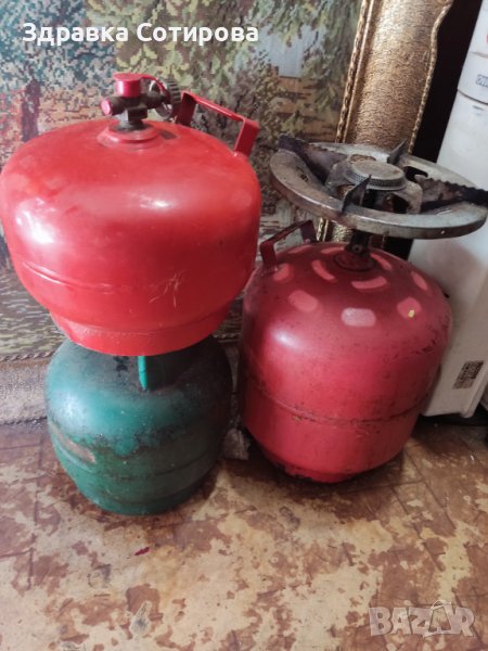 Отоплителна газова печка на пропан-бутан Газова бутилка Редуцир винтил  Туристически газови бутилки, снимка 1