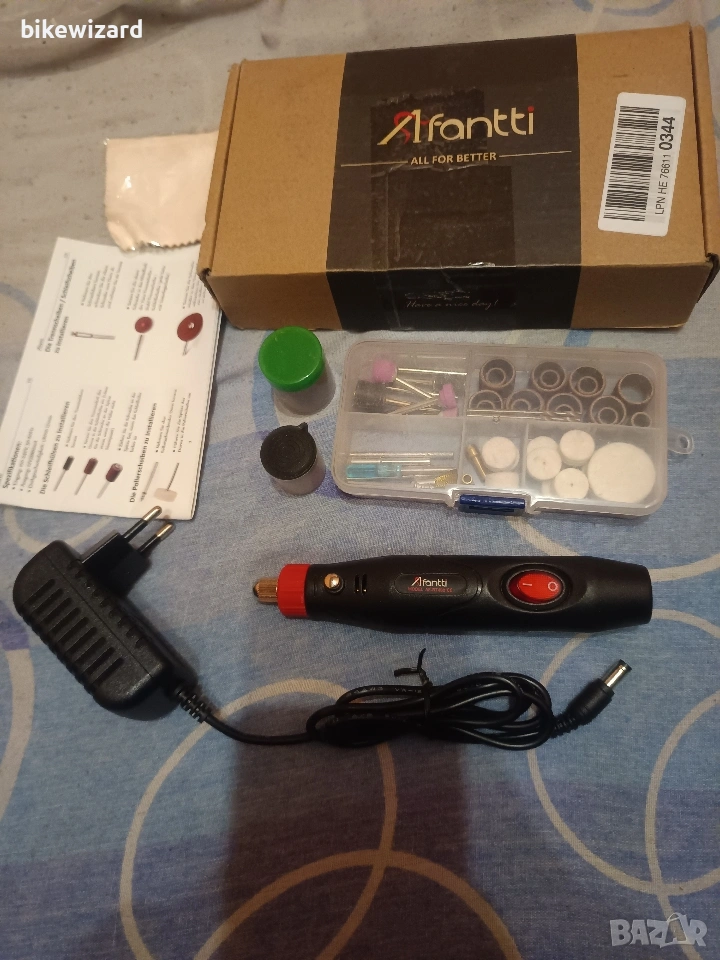 Afantti 12v мини машина за шлайфане / гравиране НОВА, снимка 1