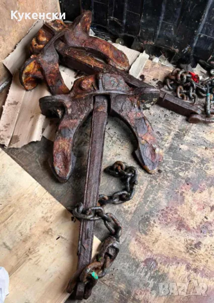 Котви 2 броя от кораба" Чавдар",потопен на 05.08.25 в Созополския залив за изкуствен риф, снимка 1