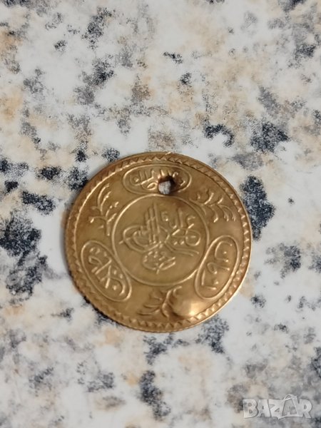 Стара Златна Османска монета 1/2 Турски Алтън хайрие , снимка 1
