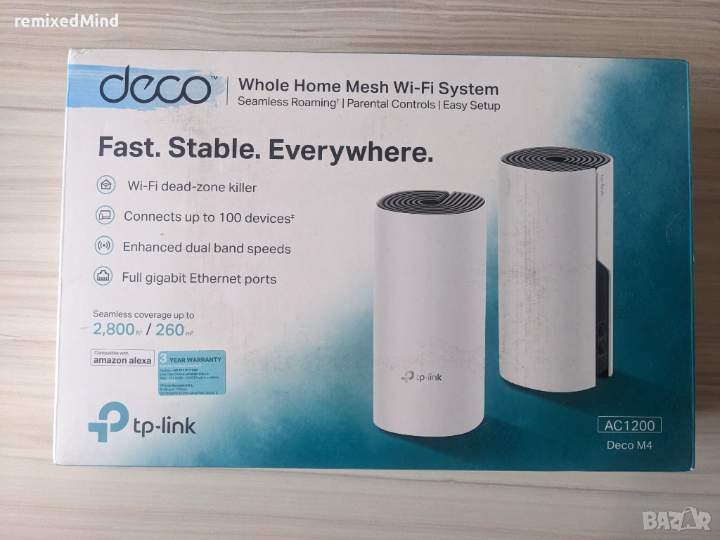 Ново TP-Link Deco M4 AC1200 Gigabit Mesh WiFi System (2-Pack), снимка 1
