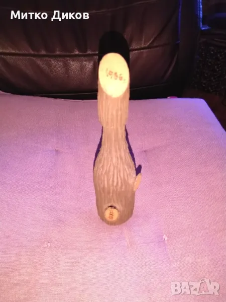 Шише 200млл облицовано с дърво с надпис Варна 1966г.Н-20см уникално отлично за механа, снимка 1