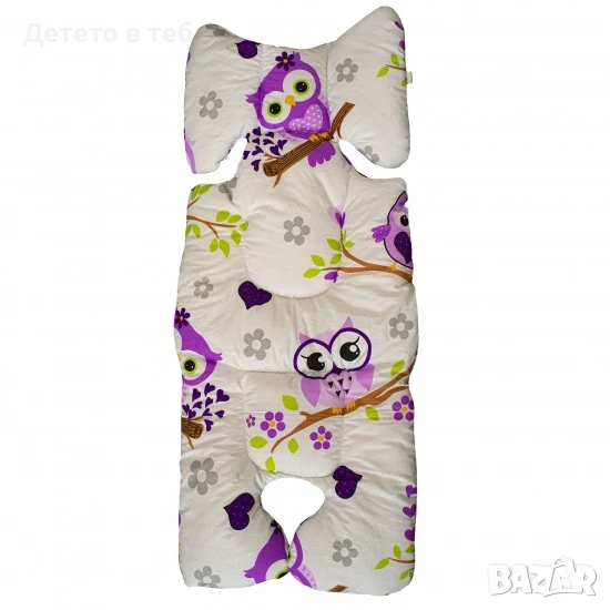 Постелка за количка супер лилави бухали, снимка 1