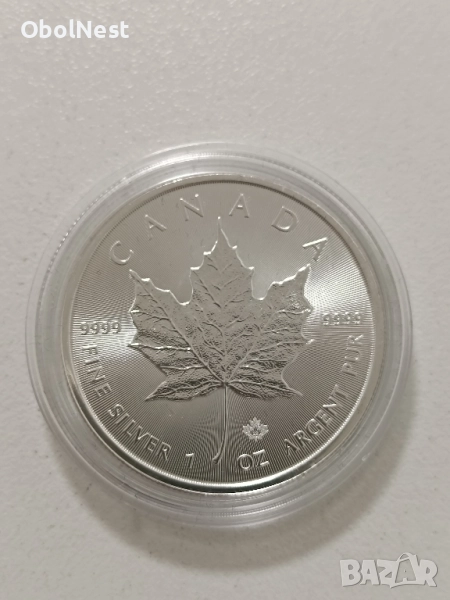 1 oz Сребро Canadian Maple Leaf / Кленов лист - 2022 (9999), снимка 1