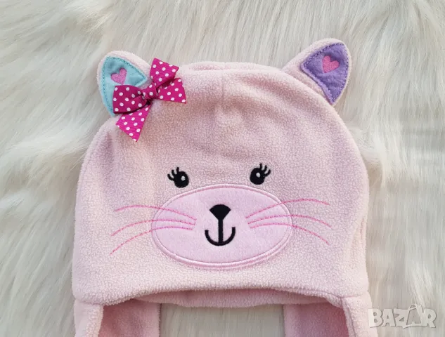Бебешка шапка шалче 2в1  размер 6-12 месеца , снимка 7 - Бебешки шапки - 47785151
