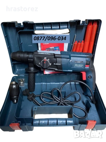 Перфоратор / Къртач SDS Plus 2-28 DFR 1200W + 2ри патронник GERMAN MEISTER - Бормашина, снимка 2 - Куфари с инструменти - 52121533