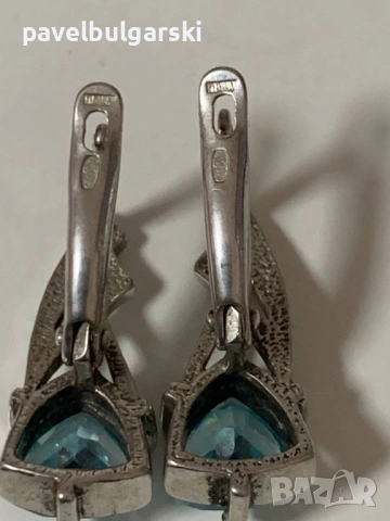 Сребърни обеци, снимка 2 - Обеци - 53452611