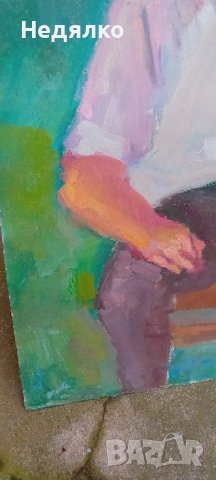 Стара картина,български художник,маслени бои, снимка 3 - Антикварни и старинни предмети - 43715261