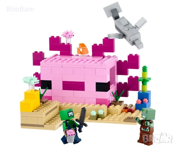 Kонструктор LEGO® Minecraft  21247- Къщата на Аксолотъл/242 части , снимка 2 - Конструктори - 43251383