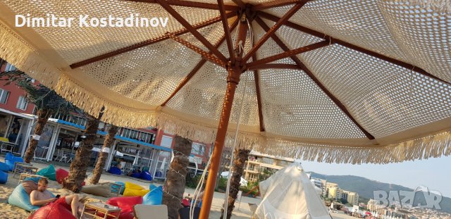 Плетен чадър за градина , плаж , ресторант или бийч бар, снимка 3 - Градински мебели, декорация  - 38627131