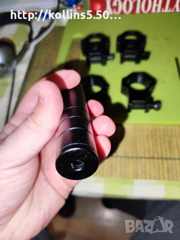 аксесоари за въздушна пушка - заглушител и рингове , снимка 2 - Въздушно оръжие - 53013203