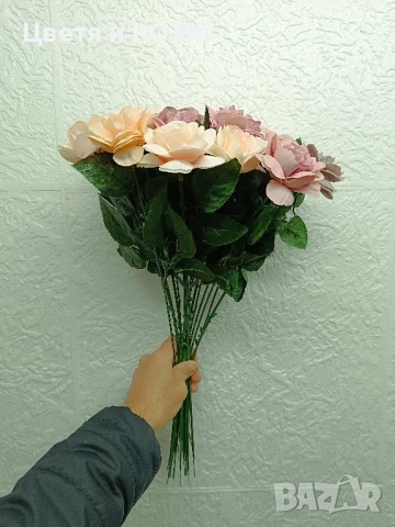 Изкуствено цвете разлистен божур, снимка 3 - Изкуствени цветя - 50704307