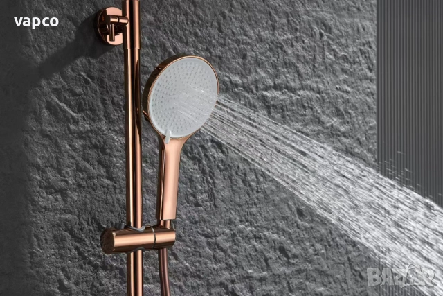 Интелигентна душ система Rose Gold с термостат и LED дисплей D47, снимка 12 - Душове - 52195503