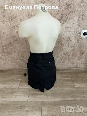 Дамска къса пола - с копчета - елегантна , снимка 4 - Поли - 48071727