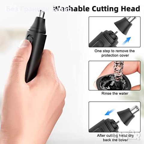 Нов елегантен Мощен Тример за Нос Уши - Лек, Тих, Лесно Почистване , снимка 7 - Тримери - 43268692