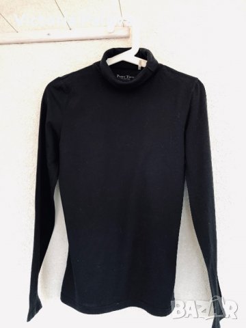 Тънко черно поло PART TWO , снимка 1 - Блузи с дълъг ръкав и пуловери - 27014994