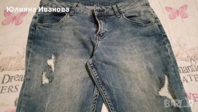 Дънки с накъсан ефект, снимка 3 - Дънки - 35378290