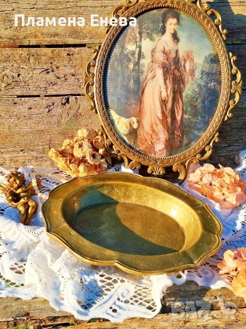 Стара френска фруктиера от масивен бронз, снимка 3 - Други ценни предмети - 53173408