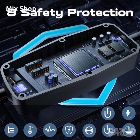 Зарядно за електрическо превозно средство, VDLPOWEREU, 3.6kW, 5m, 6-16A, тип 2, IP65, с шуко контакт, снимка 6 - Друга електроника - 52748494