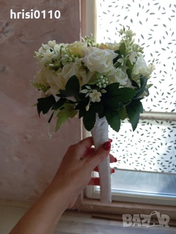 Нов булченски ( сватбен) букет , снимка 3 - Сватбени аксесоари - 43604099