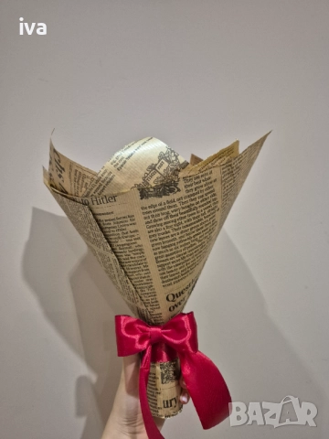 Букет от сатенени рози, снимка 4 - Изкуствени цветя - 52031218