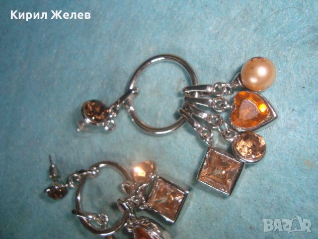 МАСИВНИ КРАСИВИ СКЪПОЦЕННИ АРТ ФЕШЪН СРЕБРИСТИ ОБЕЦИ 27411, снимка 7 - Обеци - 35101001