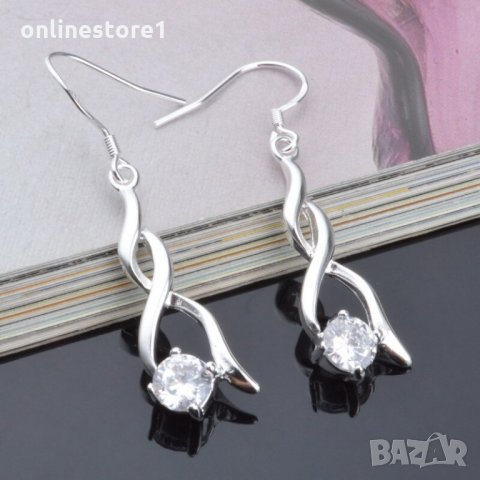 Сребърни Обеци - Фиеста - 925 печат сребро BH322, снимка 2 - Обеци - 28839830