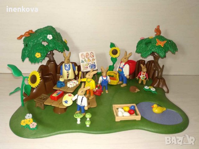 Playmobil великденски зайчета и работилница за боядисване на яйца Плеймобил Включени са фигурки от н, снимка 5 - Фигурки - 28790850