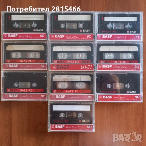 Лот 10бр. BASF аудио касети/касетки