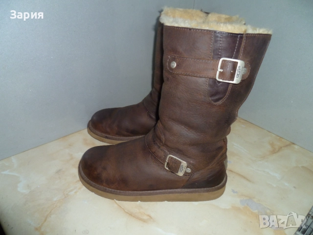 UGG оригинални кожени ботуши №38, снимка 3 - Дамски ботуши - 52915169