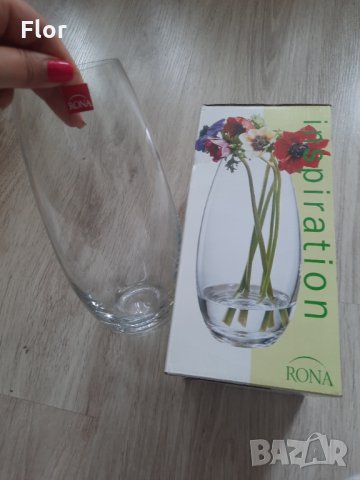 Стъклена ваза Rona, снимка 3 - Вази - 32947877