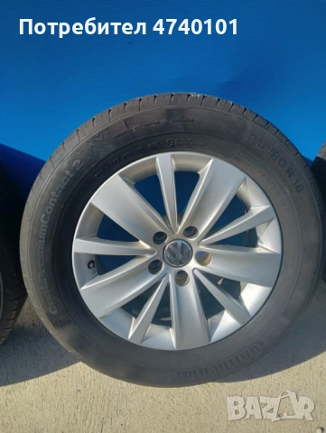 Джанти с гуми за Volkswagen 215/60/16, снимка 3 - Гуми и джанти - 53599272