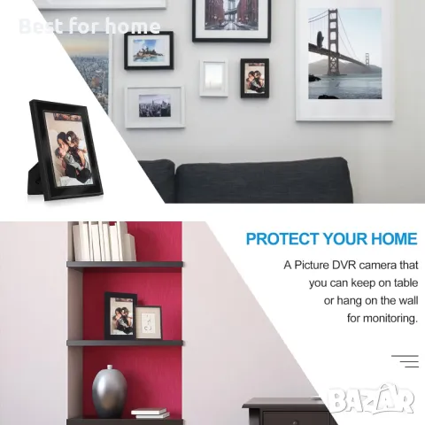 Фото рамка със скрита камера Nevarde, снимка 12 - Комплекти за видеонаблюдение - 48827776