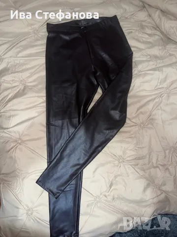 Нов кожен  висока талия тъмно кафяв  панталон тип клин, снимка 4 - Клинове - 49155750