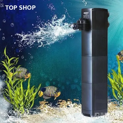 Нов Вътрешен филтър за аквариум с 3-степенна филтрация/10W