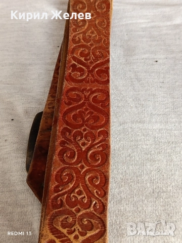 Дамски кожен колан с изрязани шарки и голяма катарама 11845, снимка 6 - Колани - 51893597