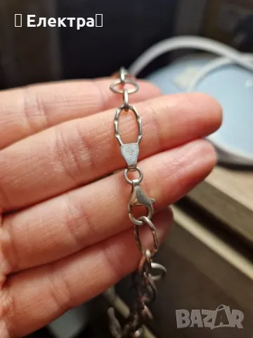 Дамско сребърно колие със сърце, снимка 4 - Колиета, медальони, синджири - 48688201