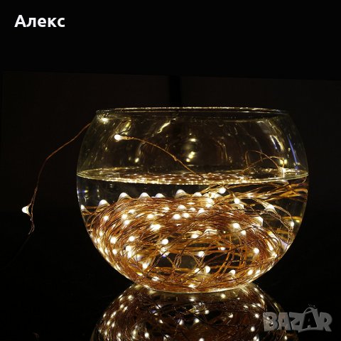 КАЧЕСТВЕНИ!!! Коледни лампички на БАТЕРИИ, таймер, дистанционно,водоустойчиви! 6м, снимка 5 - Декорация за дома - 27121155