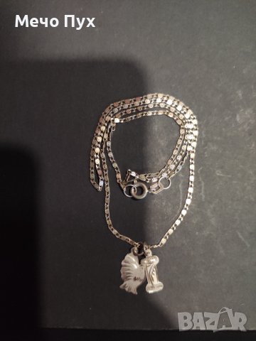 Сребърен синджир с висукли (2), снимка 3 - Колиета, медальони, синджири - 37544775