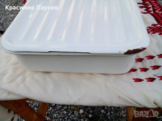 Емайлирана тавичка Соц.период  ,,Оборище " 1981, снимка 9 - Съдове за готвене - 37821458