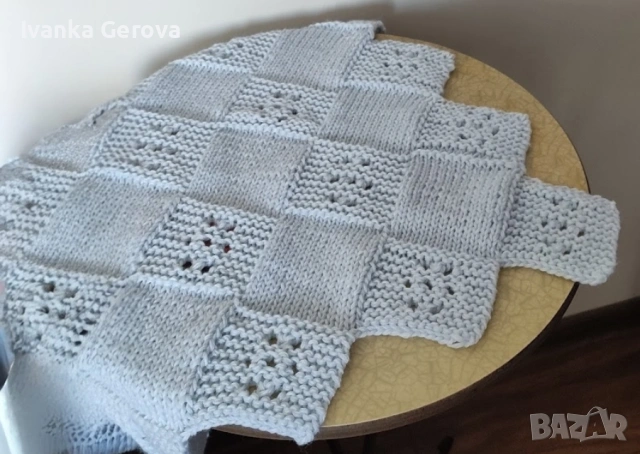 Ръчно плетен комплект за новородено , снимка 2 - Комплекти за бебе - 53524669