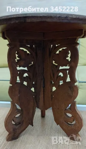 дърворезба масичка винтидж сгъваема за ценители , снимка 8 - Антикварни и старинни предмети - 49864567