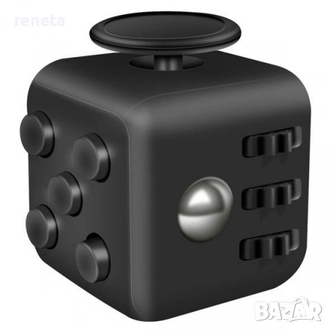 Играчка Fidget Cube, Антистрес, Пластмасова, Черно, снимка 1
