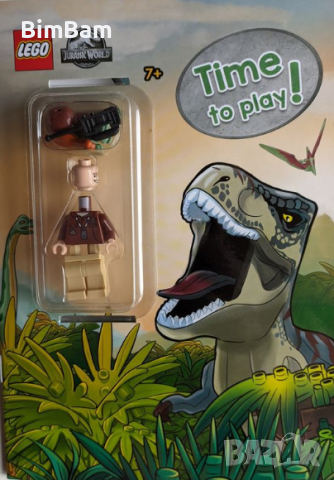 Фигурка LEGO Jurassic World със забавна детска книжка с игри - Джурасик свят