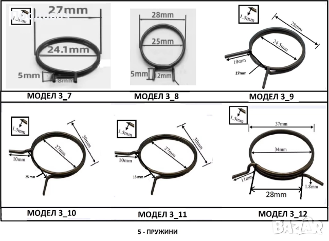 Възвратни пружини за дръжки на врати , снимка 5 - Интериорни врати - 42508593