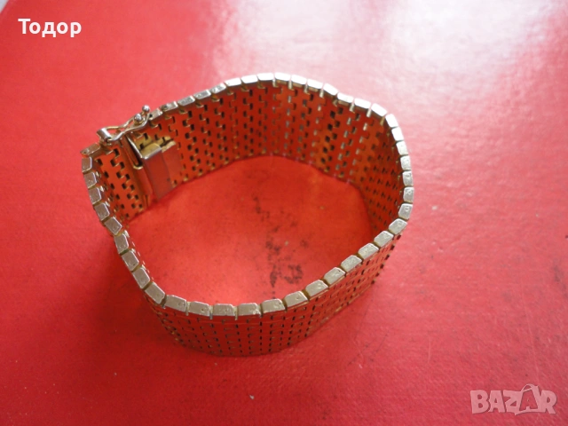 Уникална позлатена гривна 18 к 0750, снимка 6 - Гривни - 53302350