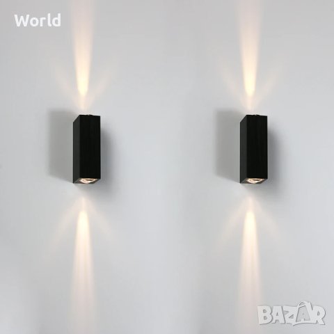 Външна стеннна лампа + 2 лед крушки, снимка 2 - Лед осветление - 42675118