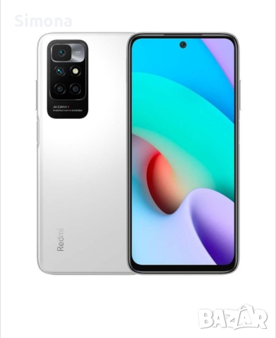 Смартфон Xiaomi Redmi 10 (2022), 64GB, 4GB RAM, 4G, Бял