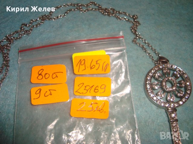 ПОСРЕБРЕНО КЛЮЧЕ - АРТ ПЕНДАНТ МЕДАЛЬОН ИНКРУСТИРАНО с ФАСЕТИРАНИ СКЪПОЦЕННИ КРИСТАЛИ 25169, снимка 9 - Колиета, медальони, синджири - 35363863